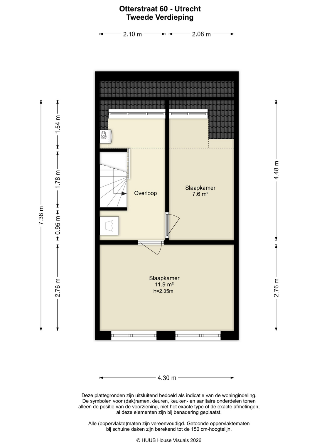 Plattegrond Tweede verdieping